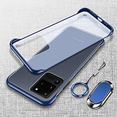 Cover Crystal Trasparente Rigida Cover JS1 per Samsung Galaxy S20 Ultra Blu