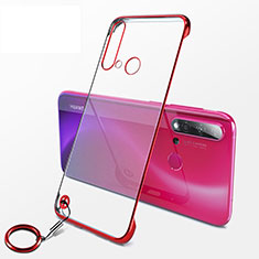 Cover Crystal Trasparente Rigida Cover K01 per Huawei P20 Lite (2019) Rosso