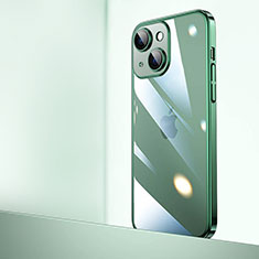 Cover Crystal Trasparente Rigida Cover QC2 per Apple iPhone 14 Plus Verde