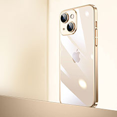 Cover Crystal Trasparente Rigida Cover QC2 per Apple iPhone 15 Oro
