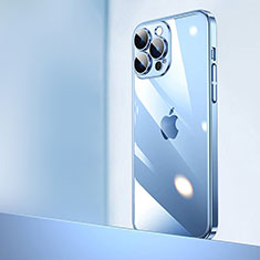 Cover Crystal Trasparente Rigida Cover QC2 per Apple iPhone 15 Pro Max Blu