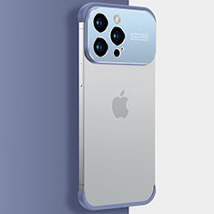 Cover Crystal Trasparente Rigida Cover QC3 per Apple iPhone 13 Pro Blu