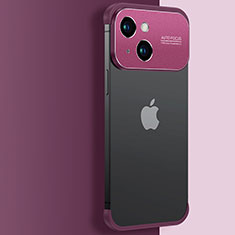Cover Crystal Trasparente Rigida Cover QC3 per Apple iPhone 14 Rosso