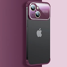 Cover Crystal Trasparente Rigida Cover QC4 per Apple iPhone 15 Plus Rosso Rosa
