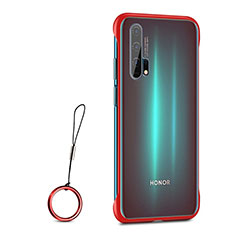 Cover Crystal Trasparente Rigida Cover S01 per Huawei Honor 20 Pro Rosso