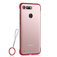 Cover Crystal Trasparente Rigida Cover S01 per Huawei Honor V20 Rosso