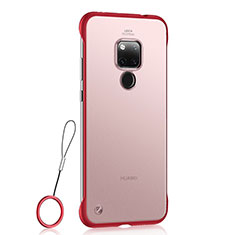 Cover Crystal Trasparente Rigida Cover S01 per Huawei Mate 20 X 5G Rosso