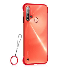 Cover Crystal Trasparente Rigida Cover S01 per Huawei Nova 5i Rosso