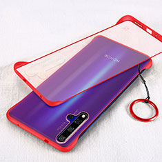 Cover Crystal Trasparente Rigida Cover S01 per Huawei Nova 5T Rosso