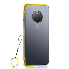 Cover Crystal Trasparente Rigida Cover S01 per OnePlus 7T Giallo