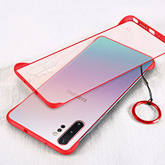 Cover Crystal Trasparente Rigida Cover S01 per Samsung Galaxy Note 10 Plus 5G Rosso