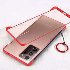 Cover Crystal Trasparente Rigida Cover S01 per Samsung Galaxy Note 20 Ultra 5G Rosso