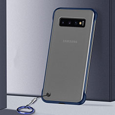 Cover Crystal Trasparente Rigida Cover S01 per Samsung Galaxy S10 Plus Blu
