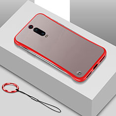 Cover Crystal Trasparente Rigida Cover S01 per Xiaomi Mi 9T Rosso