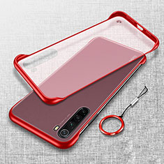 Cover Crystal Trasparente Rigida Cover S01 per Xiaomi Redmi Note 8 (2021) Rosso