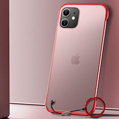 Cover Crystal Trasparente Rigida Cover S02 per Apple iPhone 11 Rosso