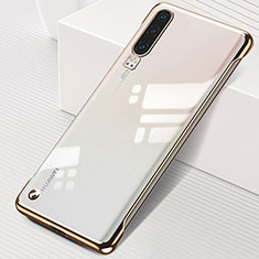 Cover Crystal Trasparente Rigida Cover S02 per Huawei P30 Oro