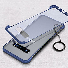 Cover Crystal Trasparente Rigida Cover S02 per Samsung Galaxy S10 Blu