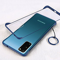 Cover Crystal Trasparente Rigida Cover S02 per Samsung Galaxy S20 Blu