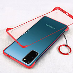 Cover Crystal Trasparente Rigida Cover S02 per Samsung Galaxy S20 Plus Rosso