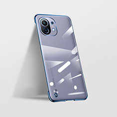Cover Crystal Trasparente Rigida Cover S02 per Xiaomi Mi 11 Lite 5G Blu