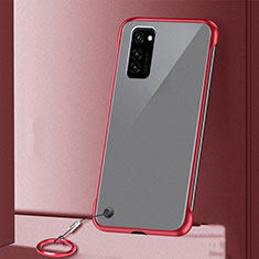 Cover Crystal Trasparente Rigida Cover S03 per Huawei Honor V30 Pro 5G Rosso