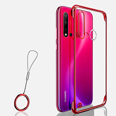 Cover Crystal Trasparente Rigida Cover S03 per Huawei P20 Lite (2019) Rosso