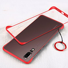 Cover Crystal Trasparente Rigida Cover S03 per Huawei P20 Rosso