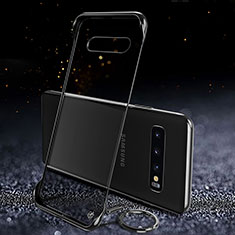 Cover Crystal Trasparente Rigida Cover S03 per Samsung Galaxy S10 Nero