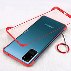 Cover Crystal Trasparente Rigida Cover S03 per Samsung Galaxy S20 Ultra Rosso