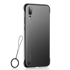 Cover Crystal Trasparente Rigida Cover S04 per Huawei P20 Nero