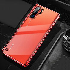 Cover Crystal Trasparente Rigida Cover S04 per Huawei P30 Pro Rosso