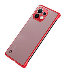 Cover Crystal Trasparente Rigida Cover S04 per Xiaomi Mi 11 5G Rosso