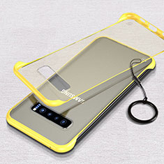 Cover Crystal Trasparente Rigida Cover S05 per Samsung Galaxy S10 Plus Giallo