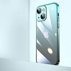Cover Crystal Trasparente Rigida Cover Sfumato QC1 per Apple iPhone 13 Blu