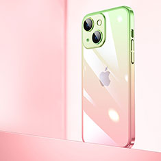 Cover Crystal Trasparente Rigida Cover Sfumato QC1 per Apple iPhone 15 Plus Rosa