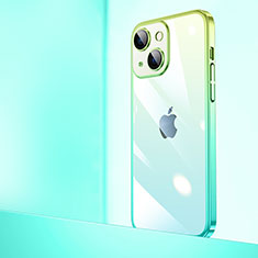 Cover Crystal Trasparente Rigida Cover Sfumato QC1 per Apple iPhone 15 Plus Verde