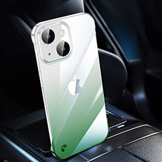 Cover Crystal Trasparente Rigida Cover Sfumato QC2 per Apple iPhone 15 Plus Verde
