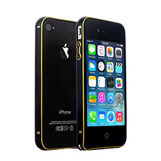 Cover Lusso Laterale Alluminio per Apple iPhone 4S Nero