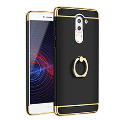 Cover Lusso Metallo Laterale e Plastica con Anello Supporto per Huawei GR5 (2017) Nero