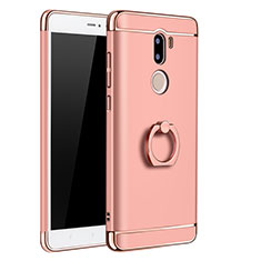 Cover Lusso Metallo Laterale e Plastica con Anello Supporto per Xiaomi Mi 5S Plus Oro Rosa