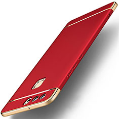 Cover Lusso Metallo Laterale e Plastica per Huawei P9 Rosso