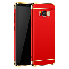 Cover Lusso Metallo Laterale e Plastica per Samsung Galaxy S8 Plus Rosso