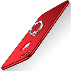 Cover Plastica Rigida Opaca con Anello Supporto A02 per Apple iPhone 8 Rosso