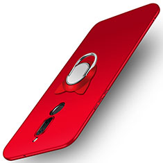 Cover Plastica Rigida Opaca con Anello Supporto A02 per Huawei Rhone Rosso