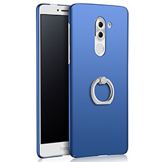 Cover Plastica Rigida Opaca con Anello Supporto A03 per Huawei GR5 (2017) Blu