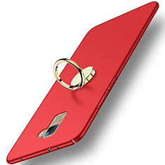 Cover Plastica Rigida Opaca con Anello Supporto A03 per Huawei Honor 7 Rosso