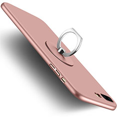 Cover Plastica Rigida Opaca con Anello Supporto per Apple iPhone 7 Plus Rosa