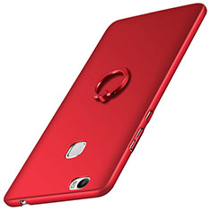 Cover Plastica Rigida Opaca con Anello Supporto per Huawei Honor Note 8 Rosso