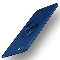 Cover Plastica Rigida Opaca con Anello Supporto per Xiaomi Mi 5 Blu